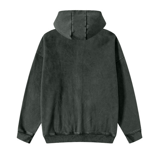 Snow Washed TBH Zip-Through Fleece Hoodie