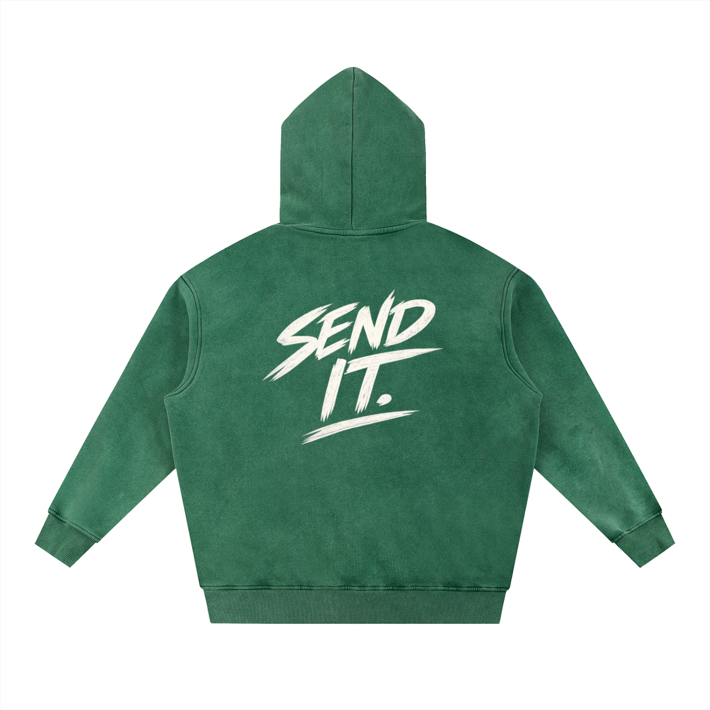 Snow Wash TBH Send It Fleece Oversize Hoodie