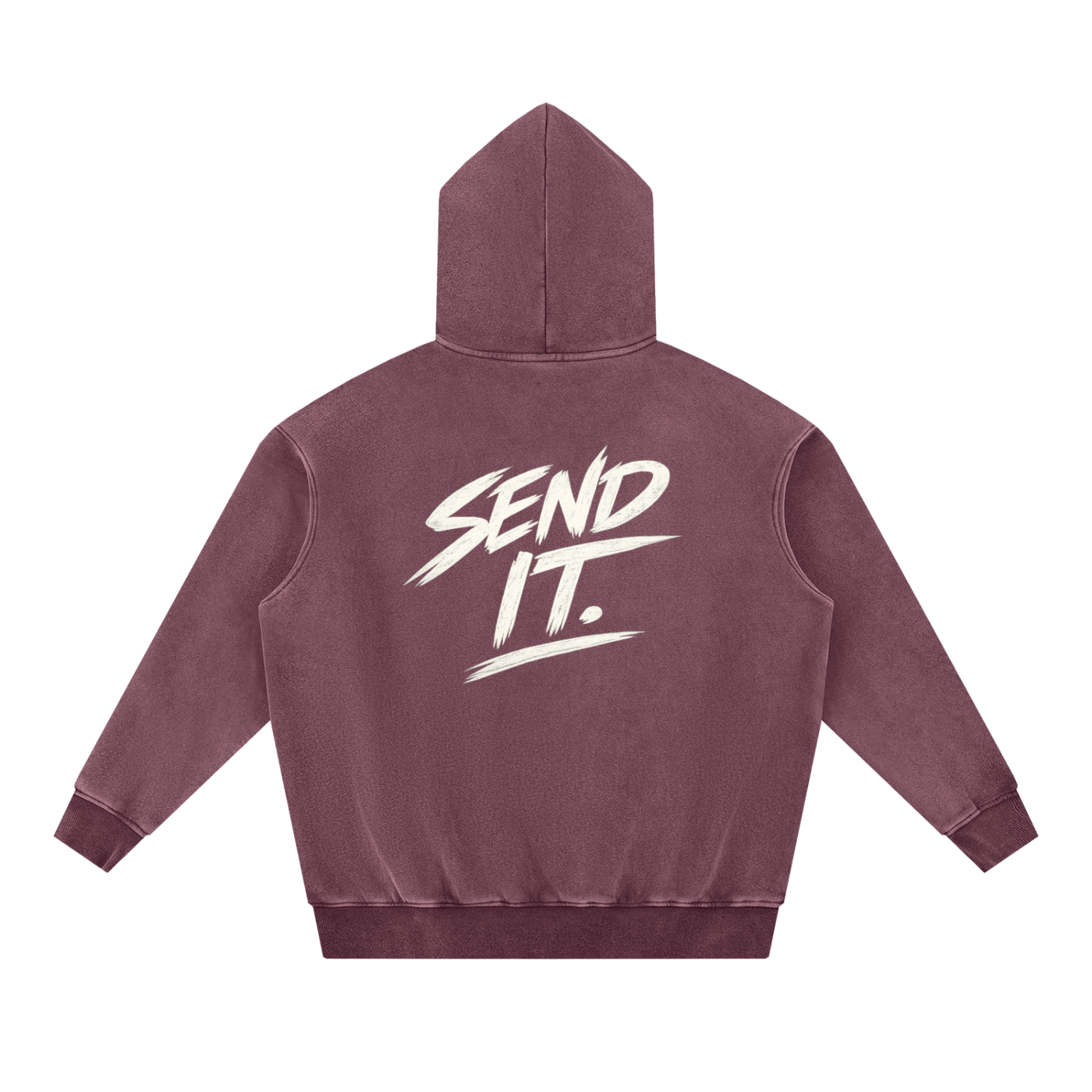 Snow Wash TBH Send It Fleece Oversize Hoodie