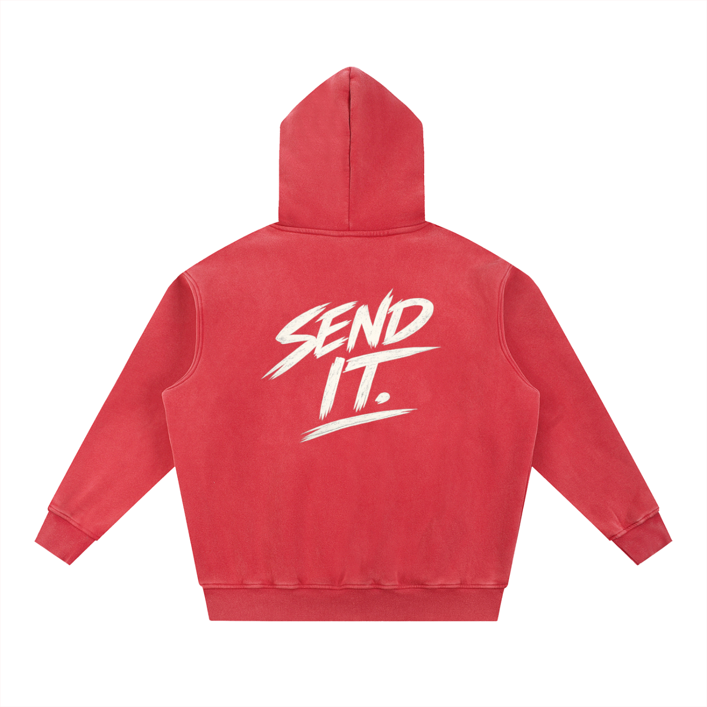 Snow Wash TBH Send It Fleece Oversize Hoodie