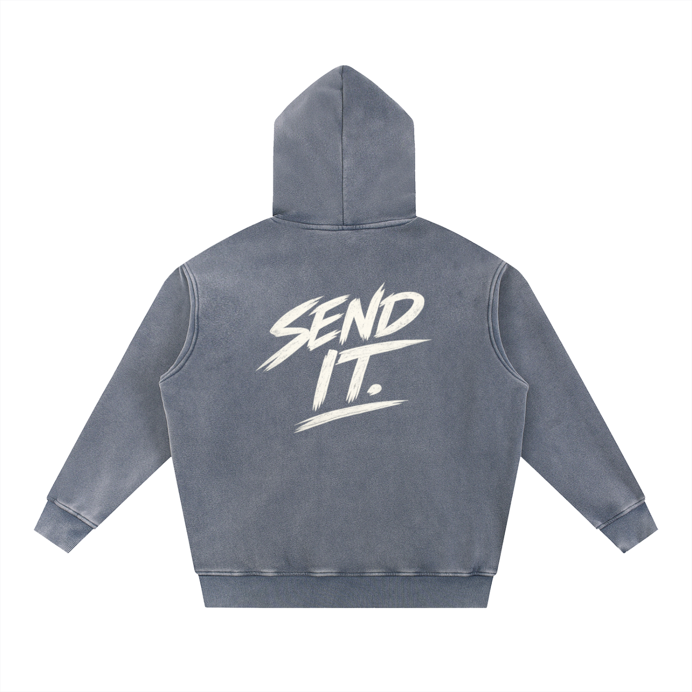 Snow Wash TBH Send It Fleece Oversize Hoodie