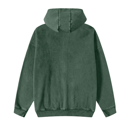 Snow Washed TBH Zip-Through Fleece Hoodie