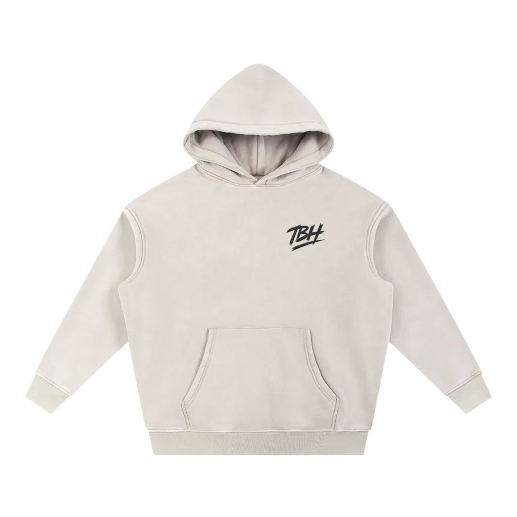 TBH Apricot Washed Premium Loose Hoodie