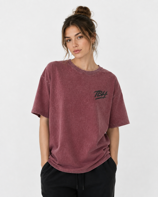 TBH Snow Washed Oversized Cotton T-Shirt Unisex