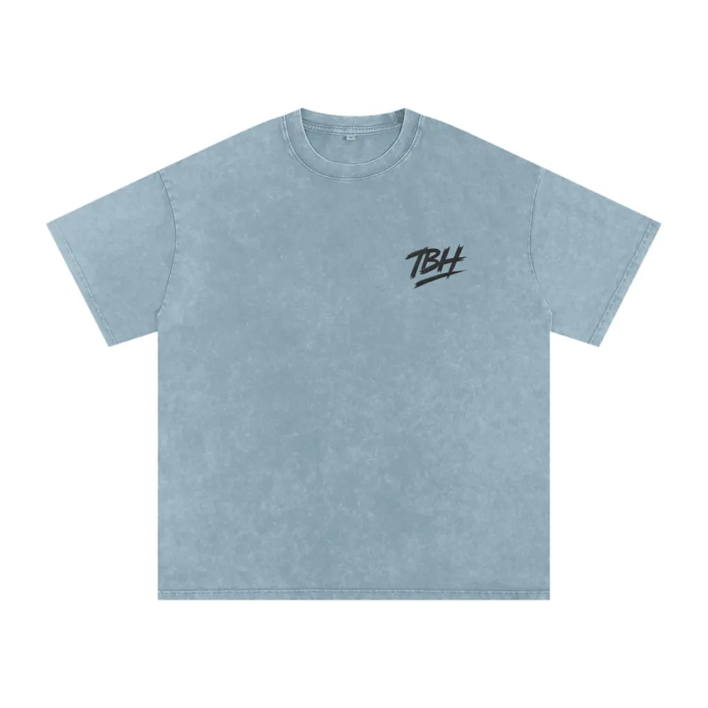 TBH Send It Snow Blue Oversized Washed T-Shirt