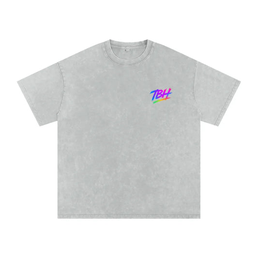 TBH Send It Snow Grey Oversized Washed T-Shirt